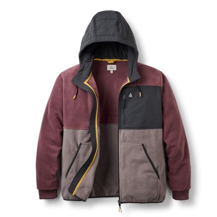 Passenger Mens Woodland Recycled Hooded Full Zip Polartec Fleece