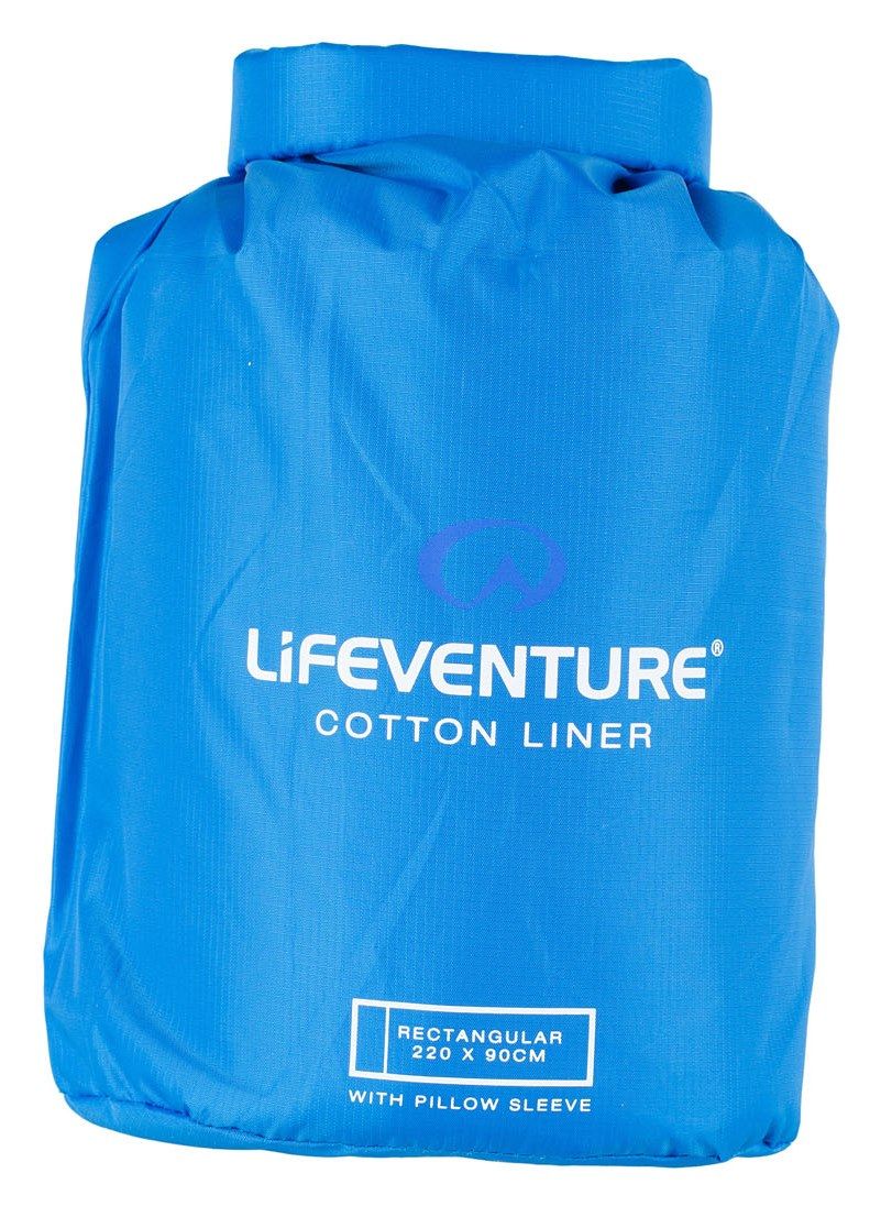 Life Venture Unisex Blue Lifeventure Cotton Sleeping Bag Liner - Rectangular