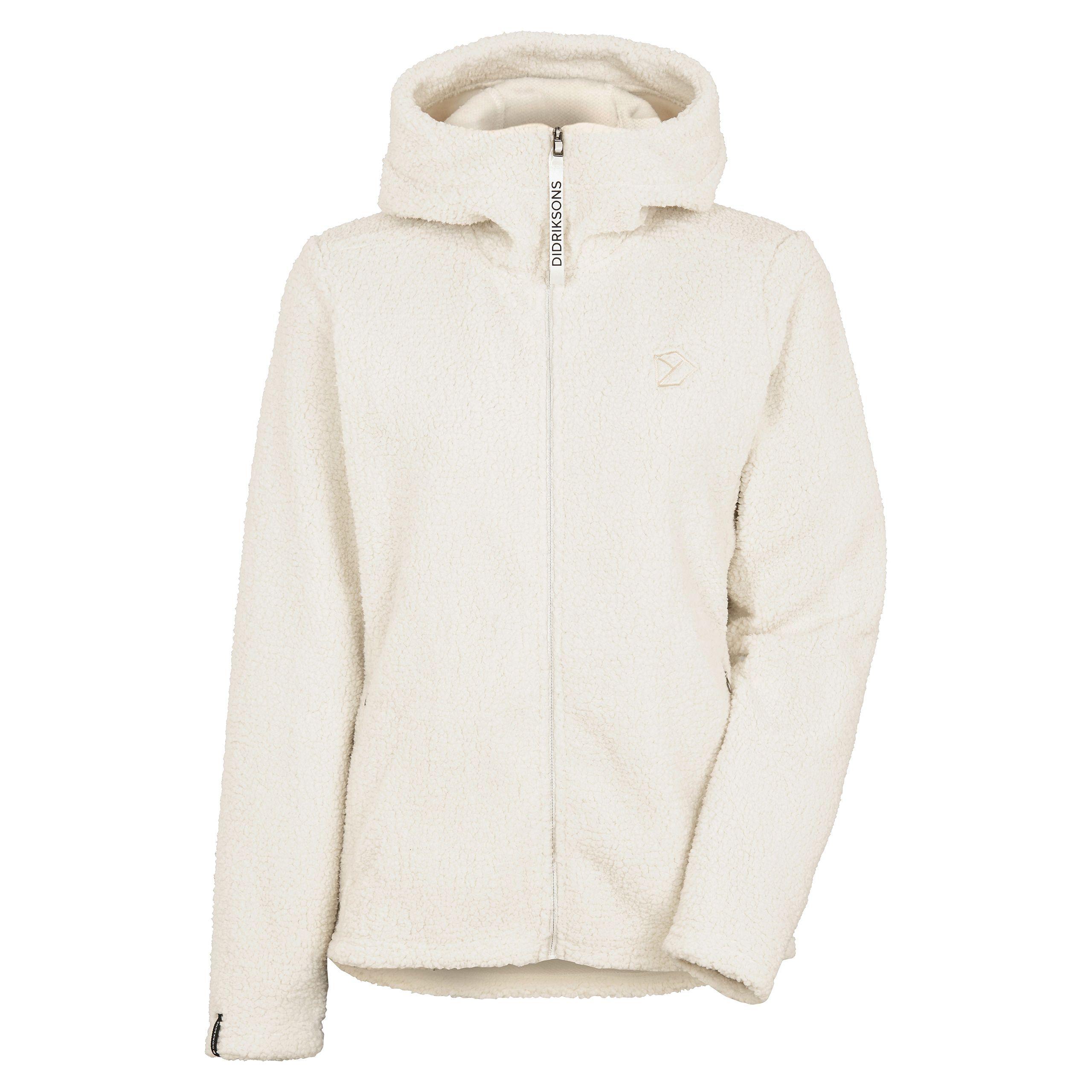 Didriksons Women's White Annken Full Zip Fleece Jacket
