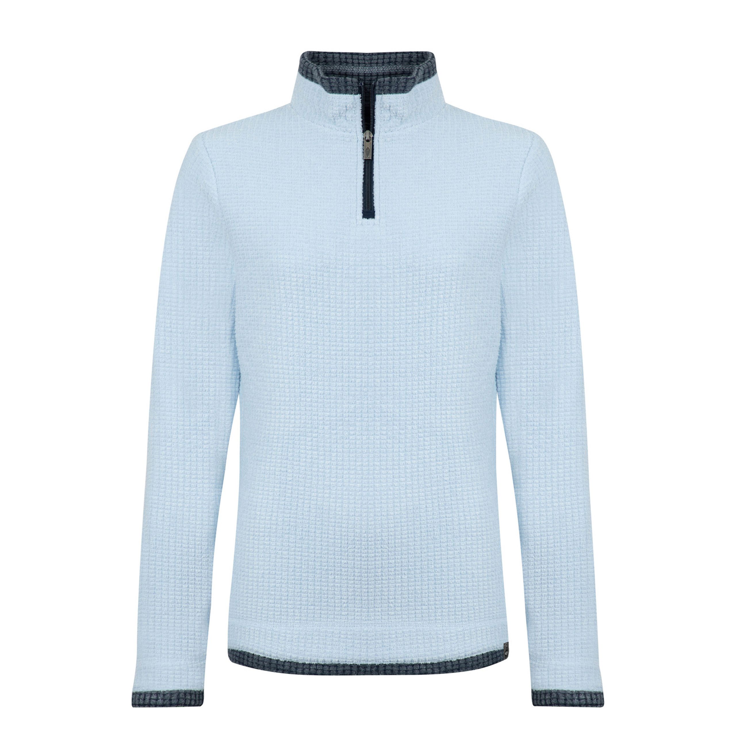 Weird Fish Women's Blue Beye 1/4 Zip Grid Fleece