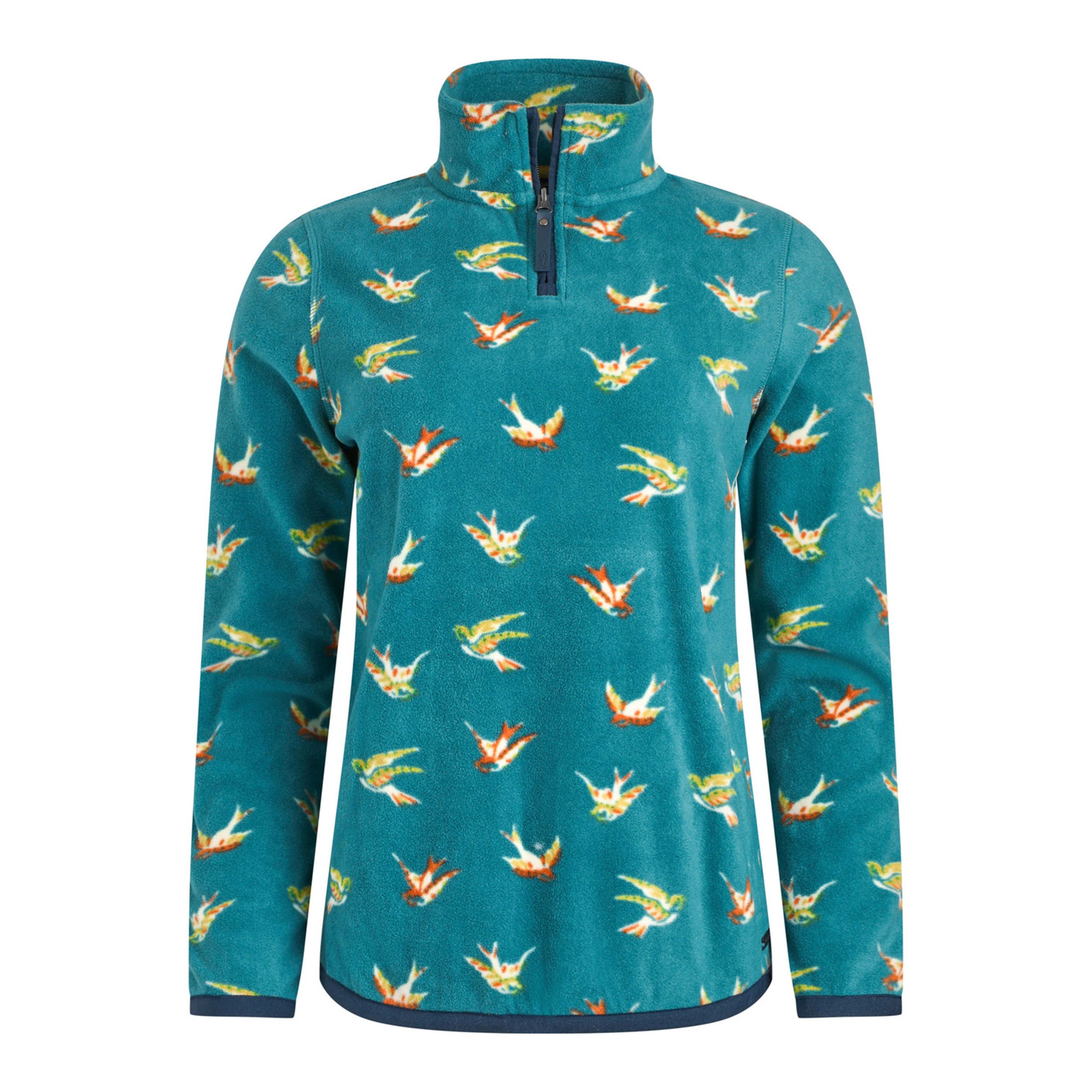 Weird Fish Women's Blue Reena 1/4 Zip Micro Fleece