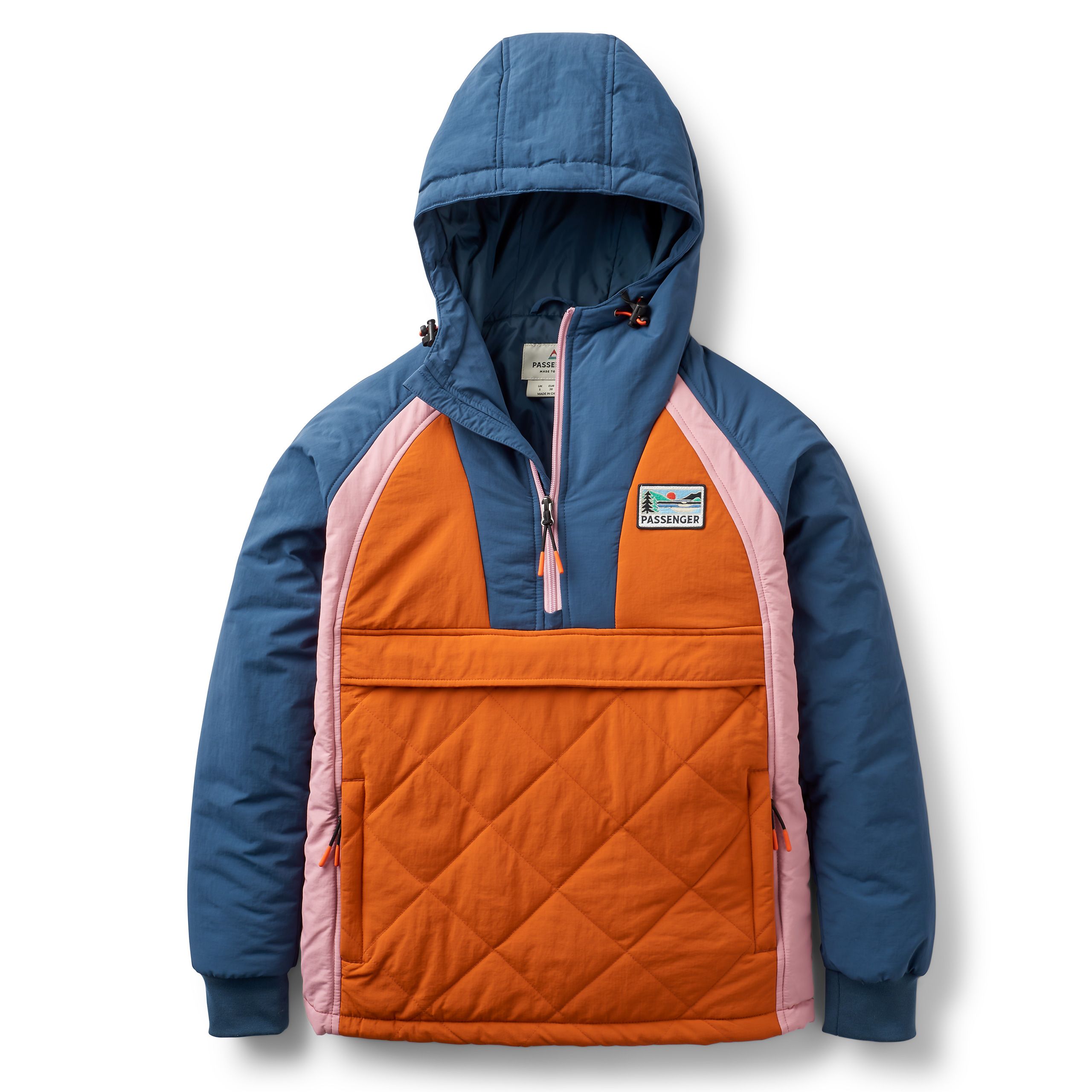 Passenger Women's Orange Ocean 2.0 Recycled Insulated 1/2 Zip Jacket
