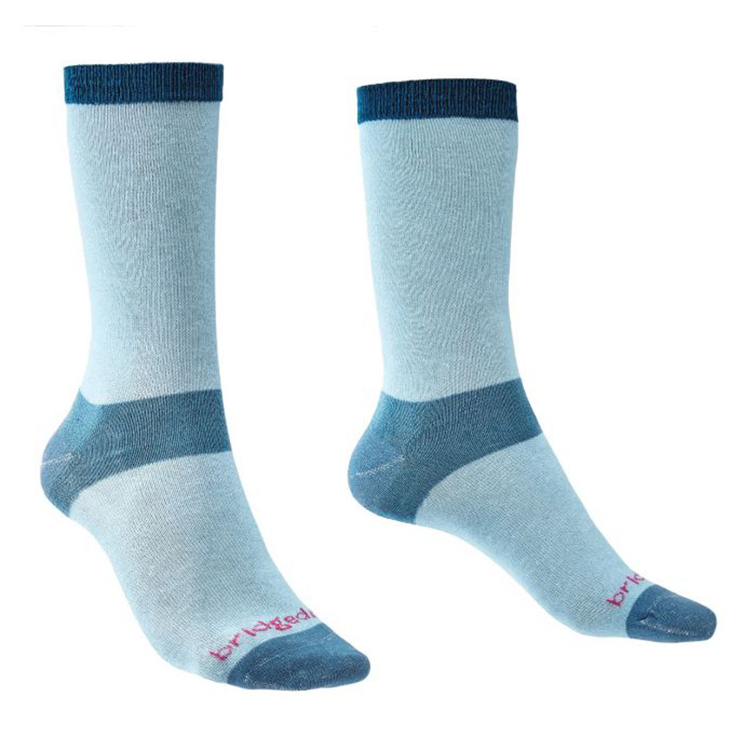 B&Q - Bridgedale Women's Ultra-Lightweight Coolmax Performance Liner Socks Twin PackUk: 3-4.5Sky Blue - Image 2