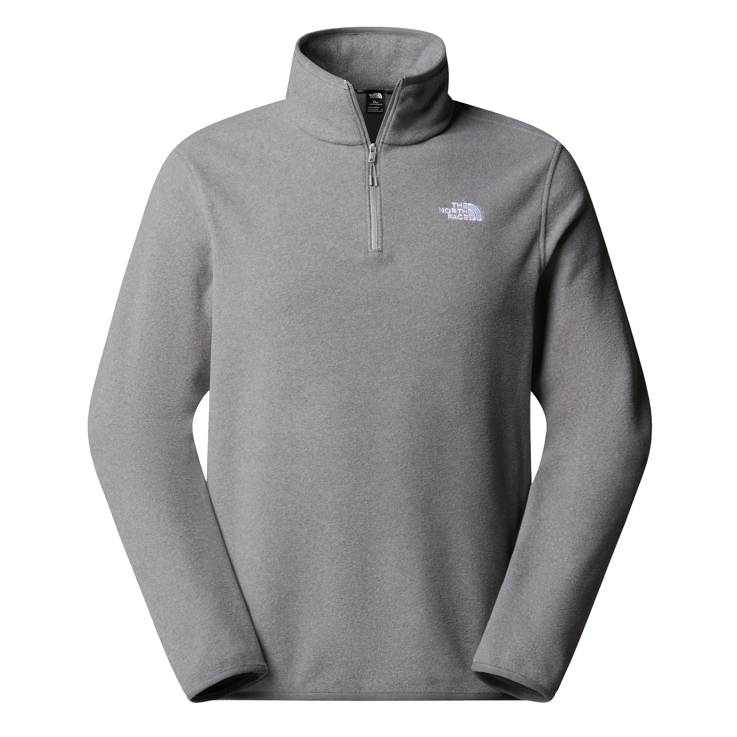The North Face Men'S Glacier Fleece 1/4 Zip Jacket - Grey - Image 4