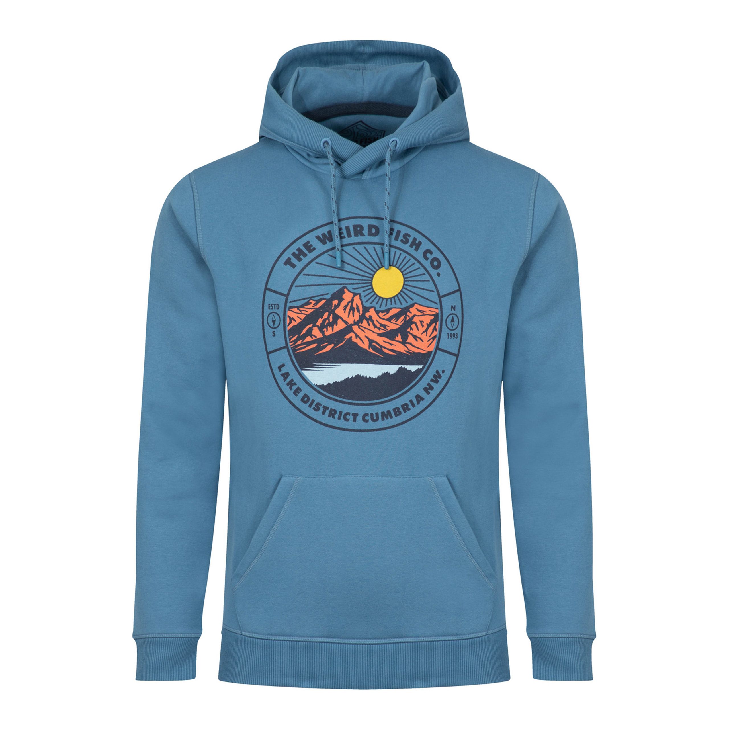 Weird Fish Men's Blue Bryant Popover Hoodie