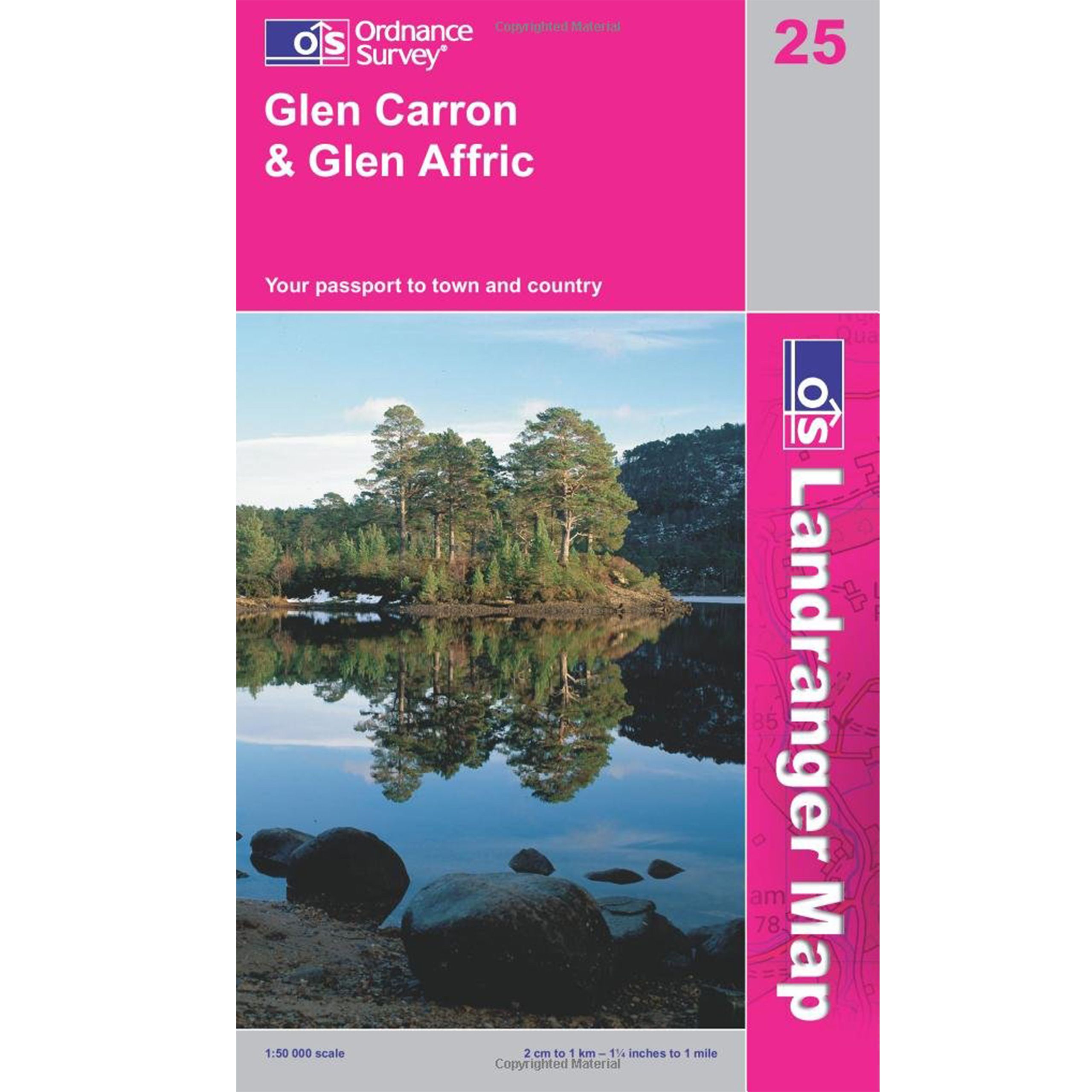 Ordnance Survey Unisex Noa Landranger Active Map 25 Glen Carron And Glen Affric