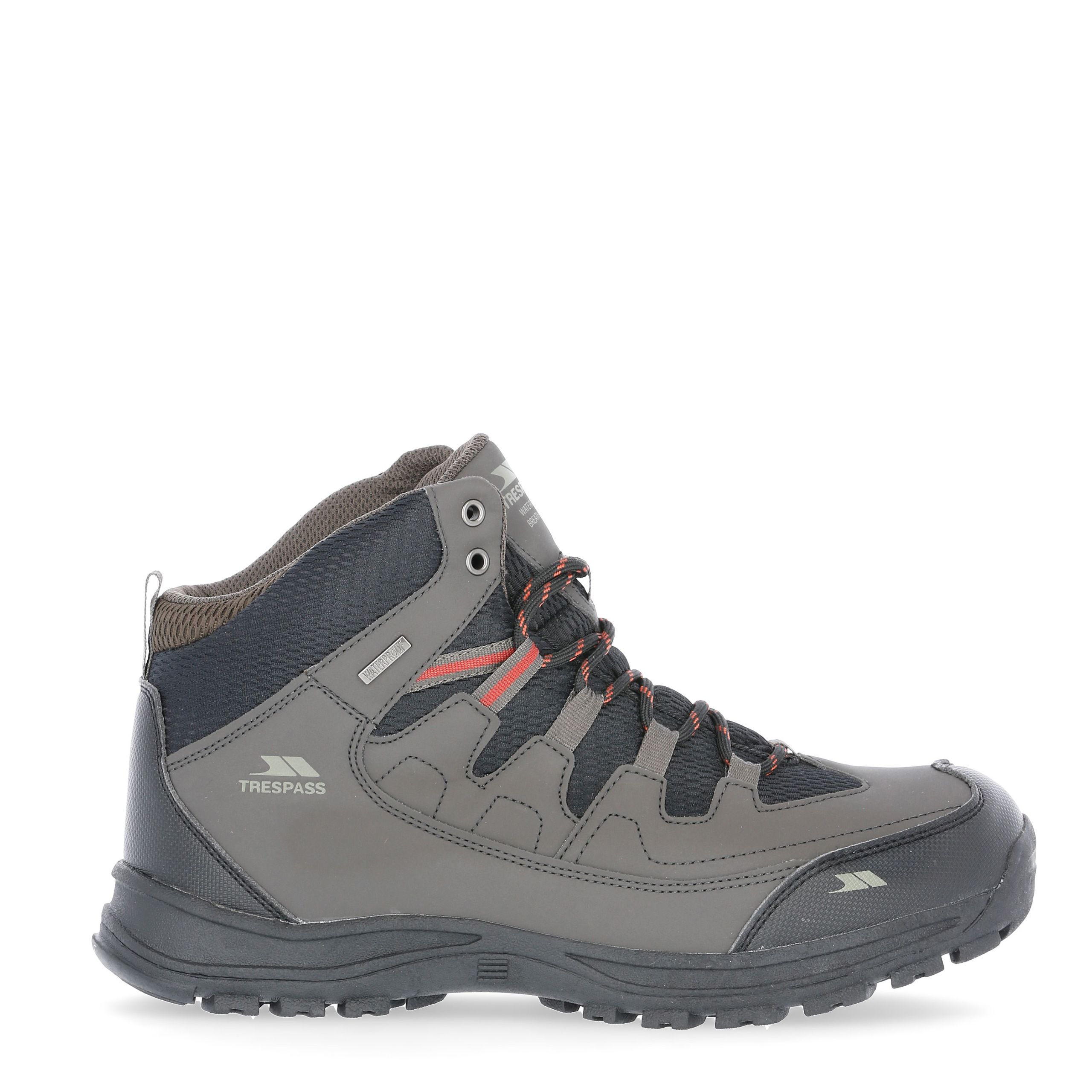 Trespass Men's Grey Finley Waterproof Walking Boots Size 9