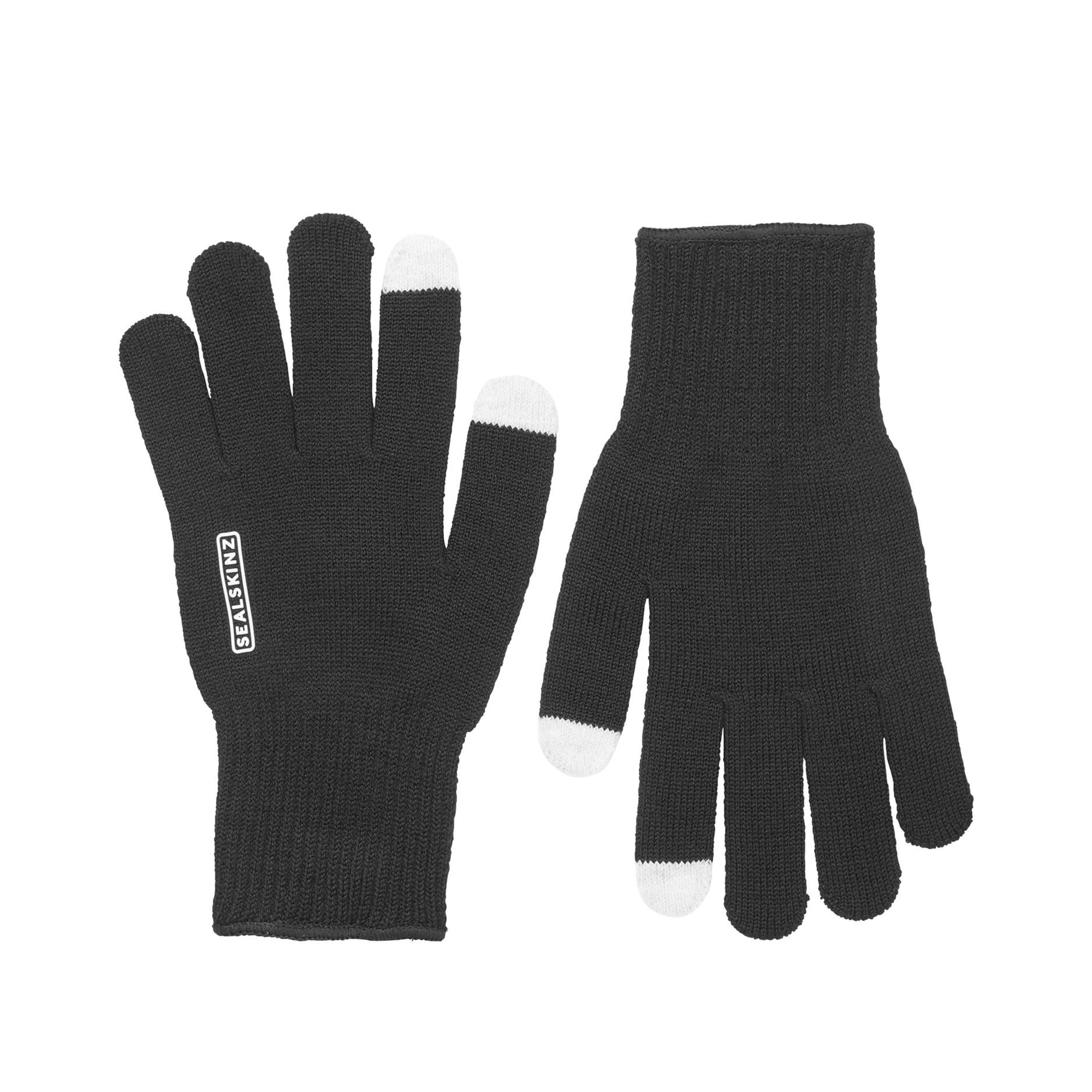 Seal Skinz Unisex Black Adults Hanworth Solo Merino Gloves