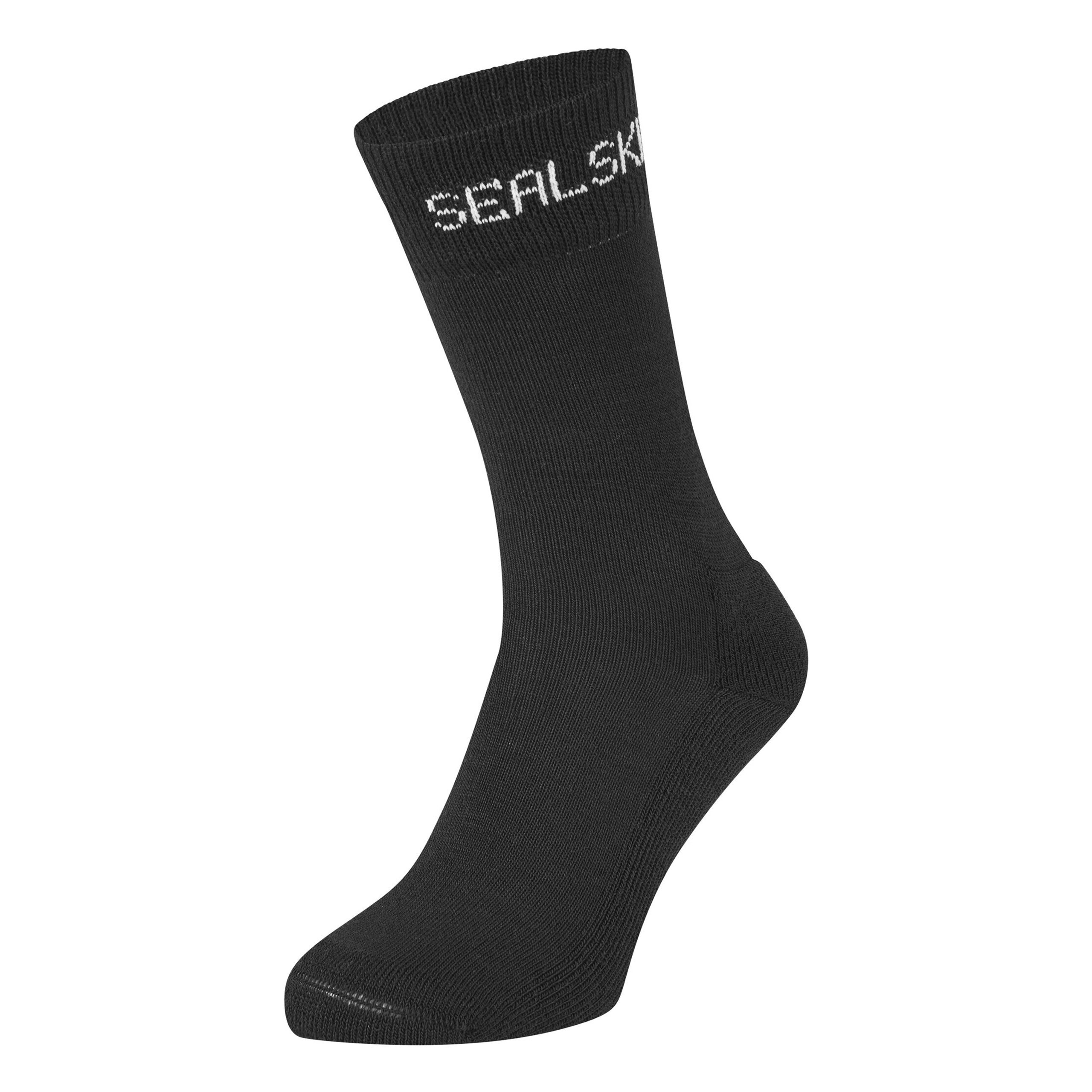 Seal Skinz Unisex Black Adults Suffield Solo Merino Liner Socks