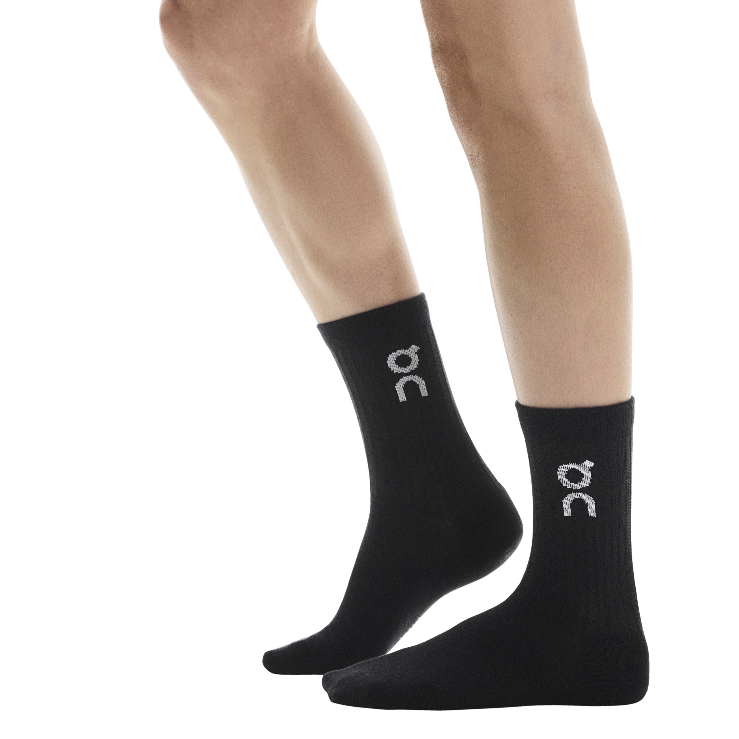 On Unisex Black Adults Logo Socks High 3-Pack