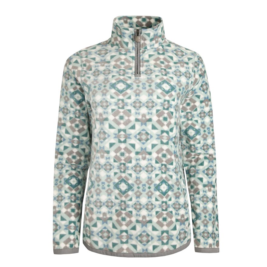 Weird Fish Womens Reena 1/4 Zip Printed Micro Fleece Nevisport