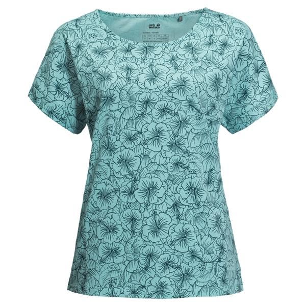 Jack Wolfskin Hibiscus Flower Womens T Shirt