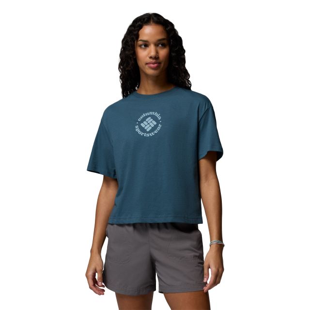 Columbia Womens Rolling Bend Relaxed Crop T-Shirt