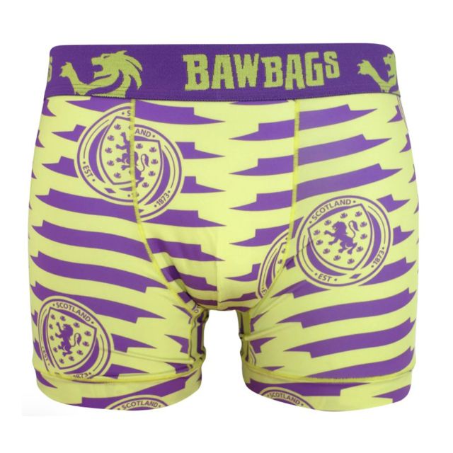 Baw Bags Mens Cool De Sacs Scotland National Team Scroll Boxer Shorts