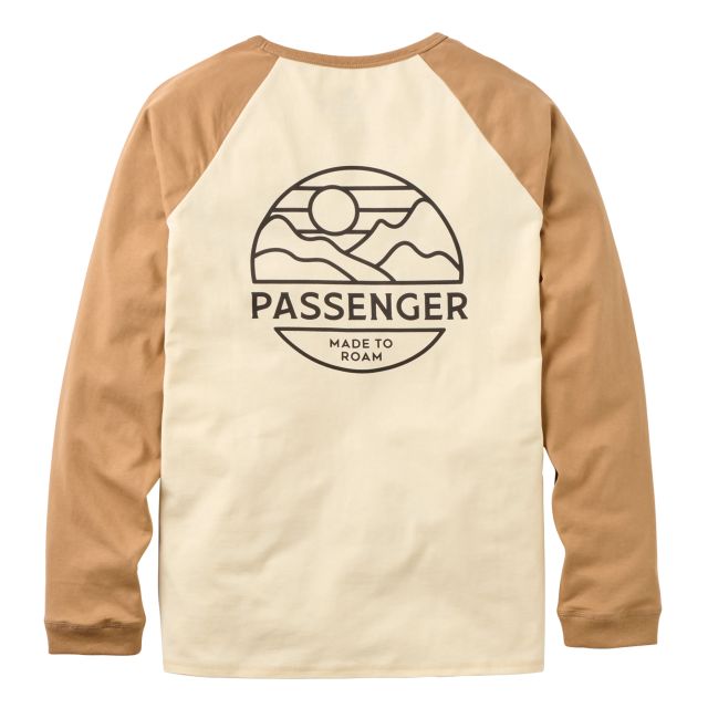Passenger Mens Laidback Raglan Relaxed Fit Long Sleeve T-Shirt