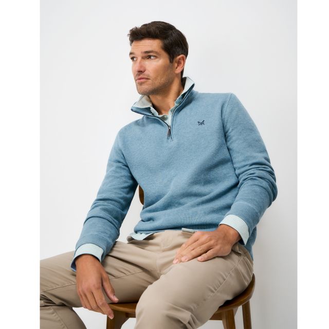 Crew Clothing Mens French Rib Half Zip Sweatshirt