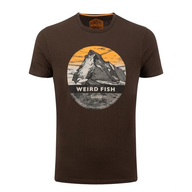Weird Fish Mens Mountain Top Heritage Wash T-Shirt