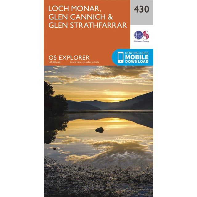 Ordnance Survey Explorer Map 430 Lock Monar, Glen Cannich & Glen Strathfarrar
