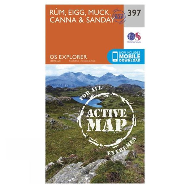 Ordnance Survey Explorer Active Map 397 Rum, Muck, Canna and Sanday