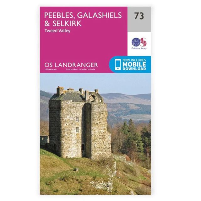 Ordnance Survey Land Ranger Map 73 Peebles, Galashiels and Selkirk