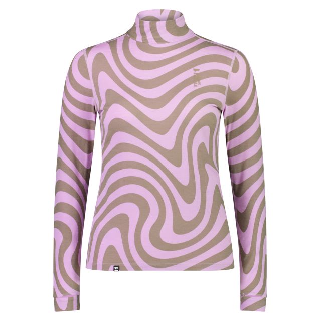Mons Royale Womens Cascade Merino Flex 200 Mock Neck LS