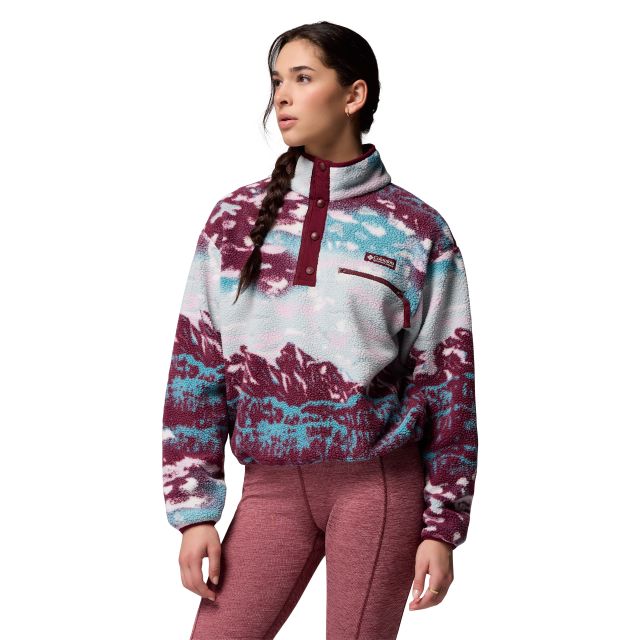 Columbia Womens Helvetia II Printed Crop Half Zip Fleece
