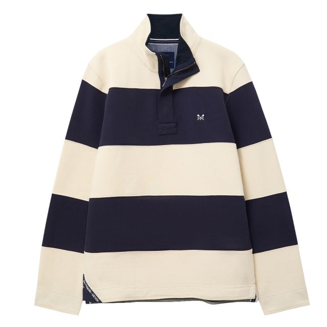 Crew Clothing Mens Salcombe Sailing Cut-and-Sew Padstow Sweatshirt