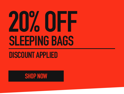 20% off sleeping bags